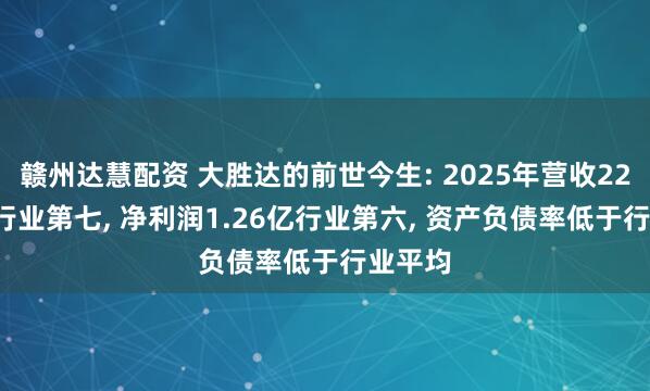赣州达慧配资 大胜达的前世今生: 2025年营收22.04亿行业第七, 净利润1.26亿行业第六, 资产负债率低于行业平均